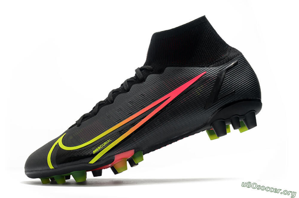 Nike Mercurial Superfly 8 Elite AG Football Boots - Black/Yellow/Pink 5