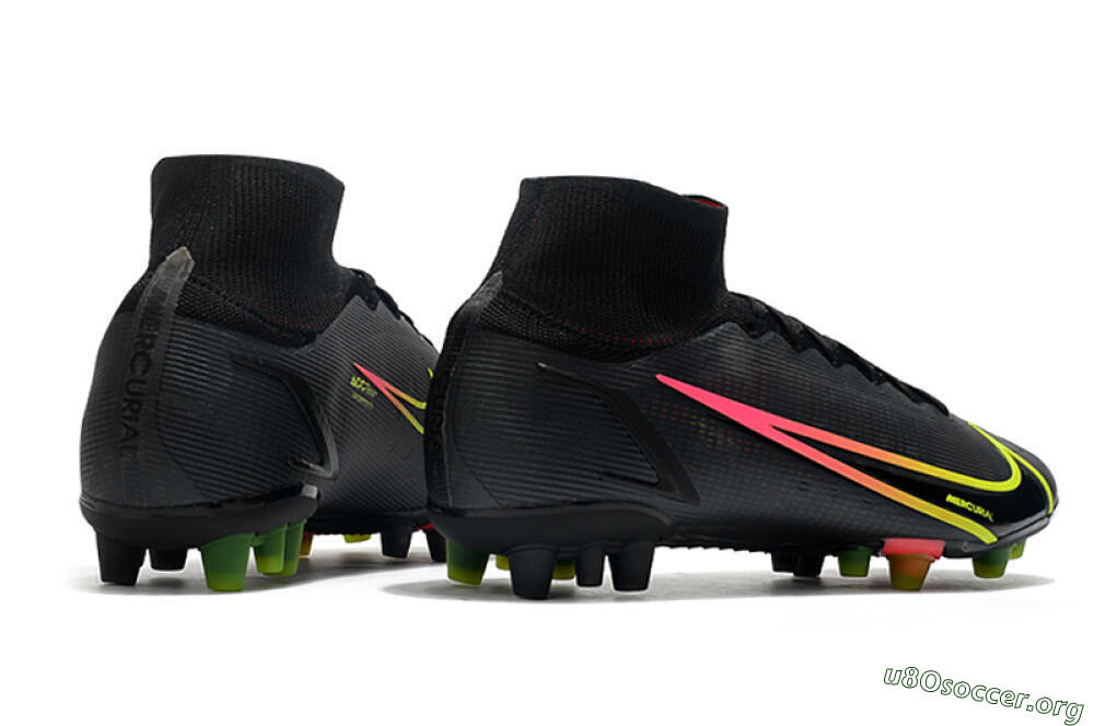 Nike Mercurial Superfly 8 Elite AG Football Boots - Black/Yellow/Pink 6