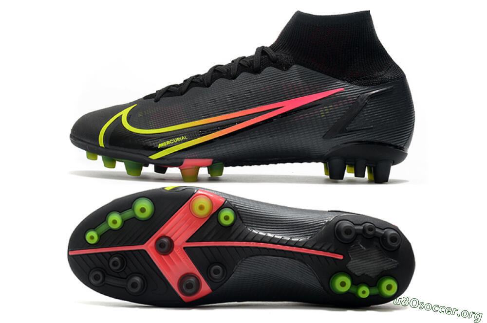 Nike Mercurial Superfly 8 Elite AG Football Boots - Black/Yellow/Pink 1