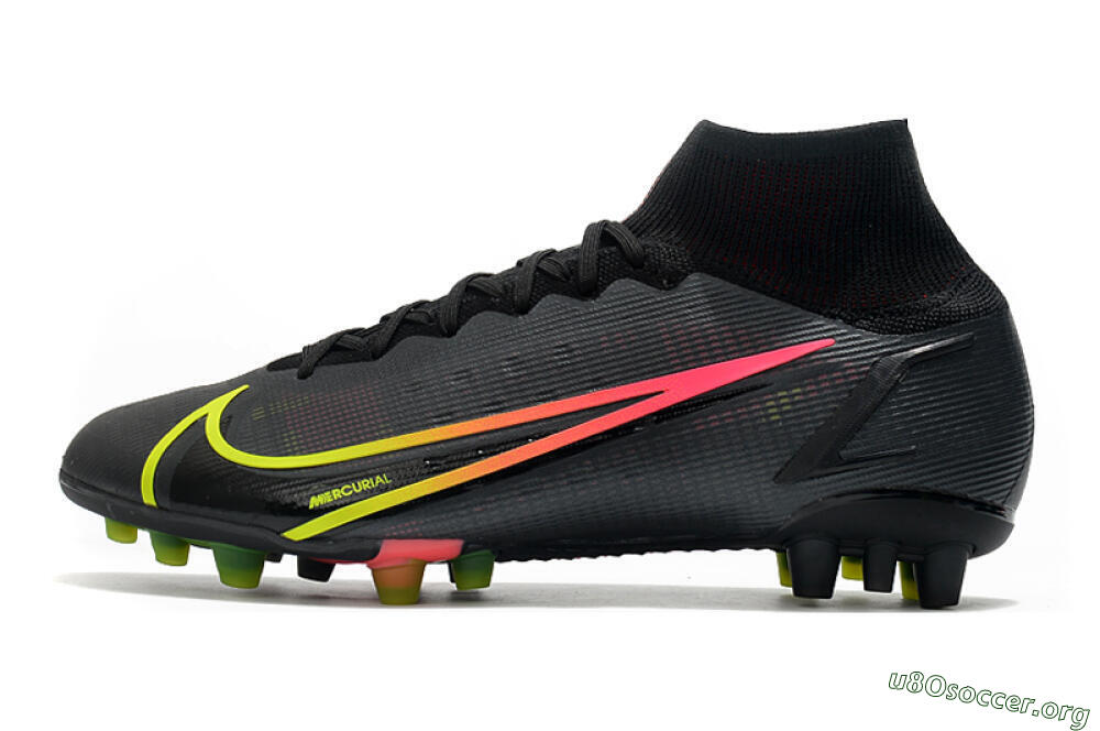 Nike Mercurial Superfly 8 Elite AG Football Boots - Black/Yellow/Pink 3