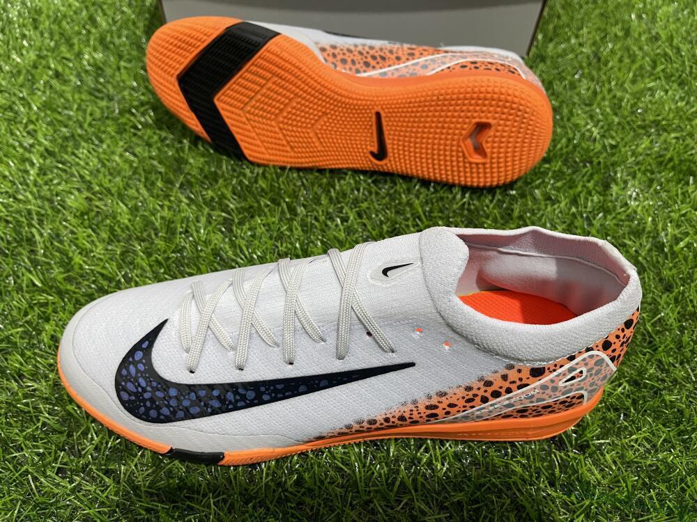 Nike Air Zoom Mercurial Vapor 16 Elite IC Football Shoes - White/Black/Leopard