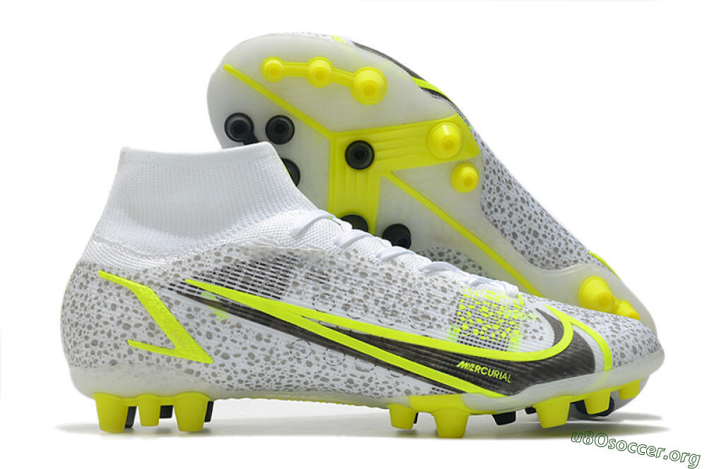 Nike Mercurial Superfly 8 Elite AG Football Boots - White/Black/Yellow 2