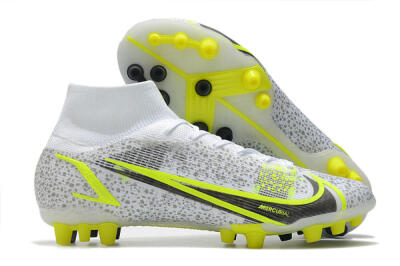 Nike Mercurial Superfly 8 Elite AG Football Boots - White/Black/Yellow