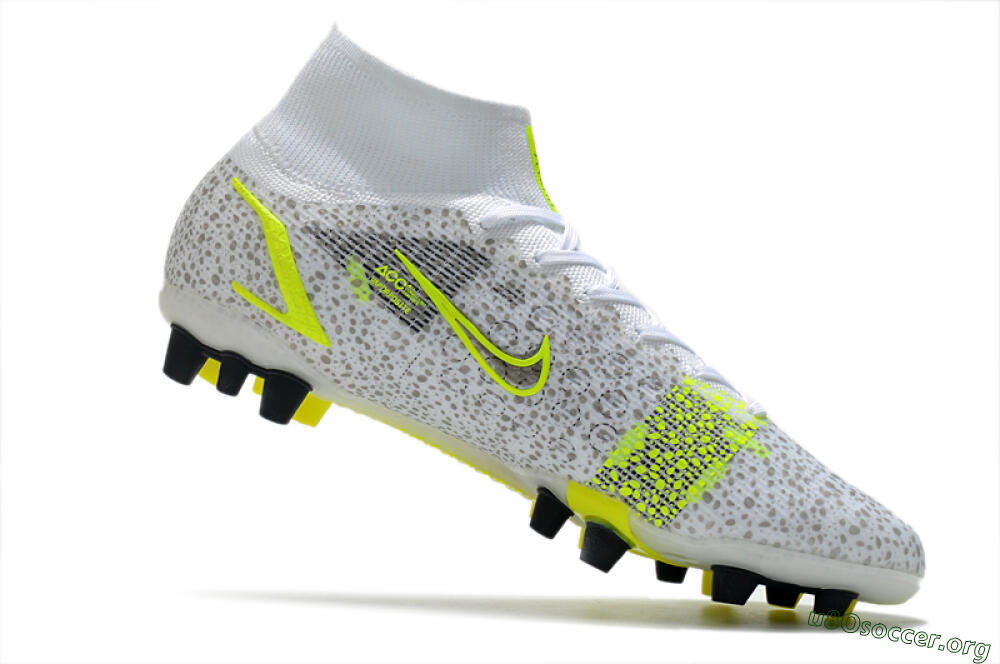 Nike Mercurial Superfly 8 Elite AG Football Boots - White/Black/Yellow 4