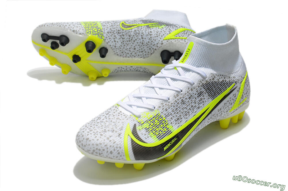 Nike Mercurial Superfly 8 Elite AG Football Boots - White/Black/Yellow 0