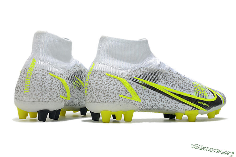 Nike Mercurial Superfly 8 Elite AG Football Boots - White/Black/Yellow 6