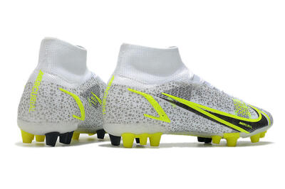 Nike Mercurial Superfly 8 Elite AG Football Boots - White/Black/Yellow