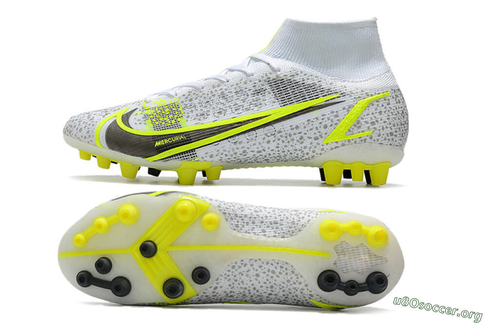 Nike Mercurial Superfly 8 Elite AG Football Boots - White/Black/Yellow 1
