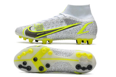 Nike Mercurial Superfly 8 Elite AG Football Boots - White/Black/Yellow