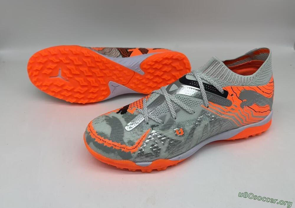 Puma Future Ultimate TF Football Shoes - Silver/Red/White