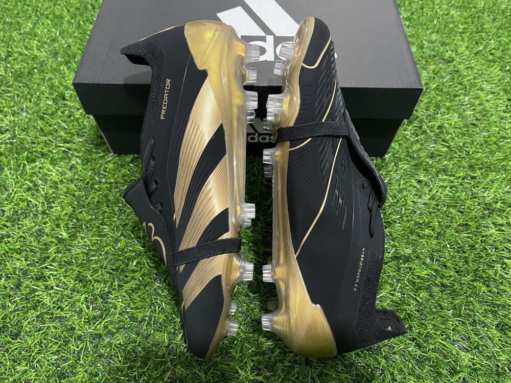 Adidas Predator Elite Tongue FG Football Boots - Black/Gold