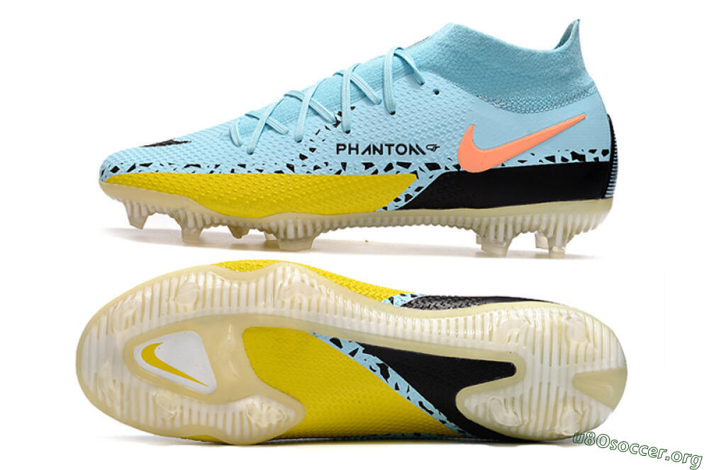 Nike Phantom GT2 DF Elite FG Football Boots - Jade/Yellow/Pink 1
