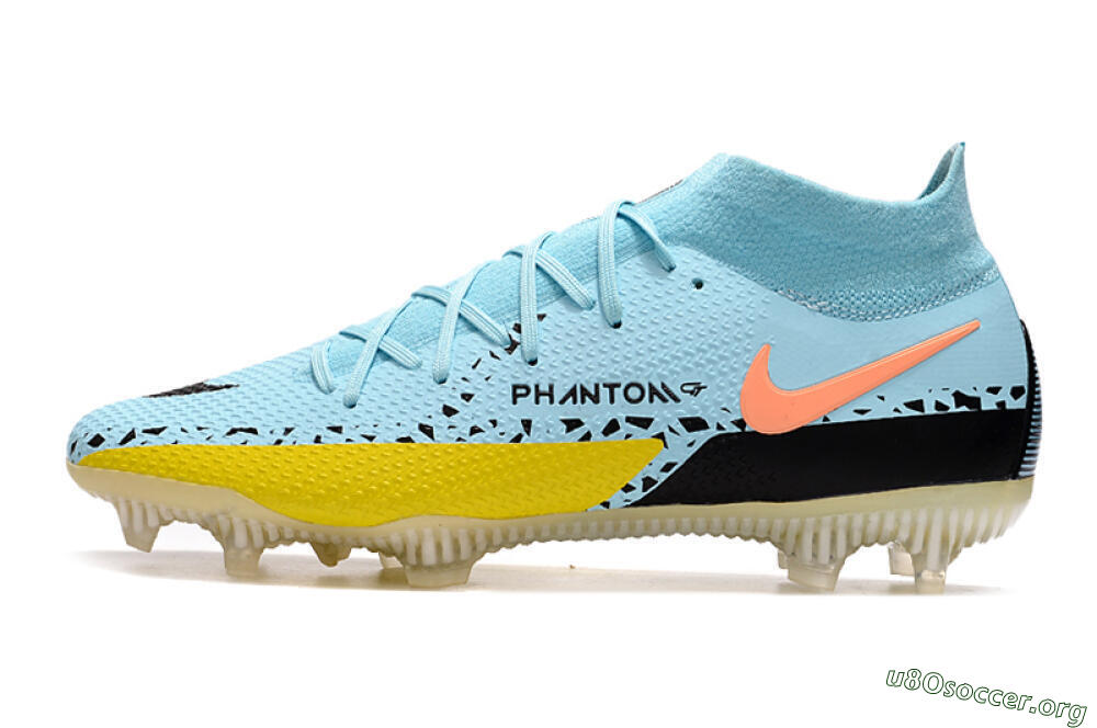 Nike Phantom GT2 DF Elite FG Football Boots - Jade/Yellow/Pink 3
