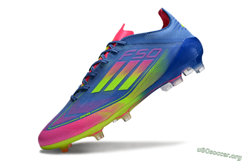 Adidas F50 Elite TF Football Shoes - Blue/Pink/Yellow 5