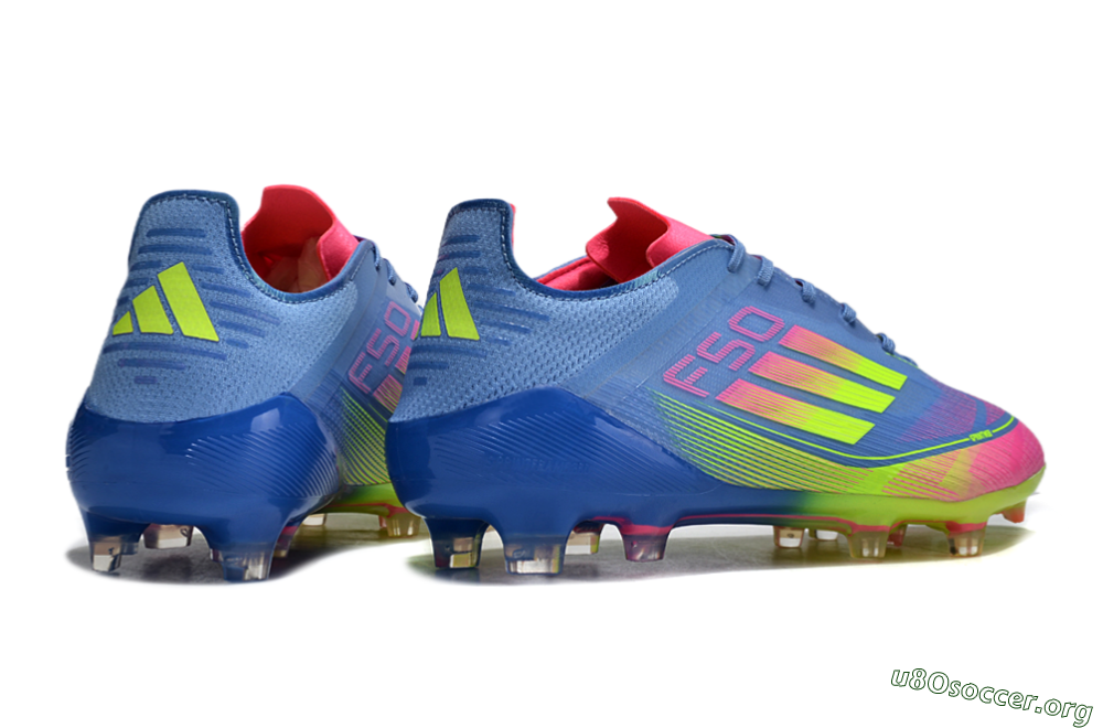 Adidas F50 Elite TF Football Shoes - Blue/Pink/Yellow 6