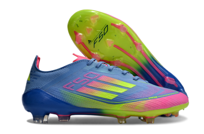 Adidas F50 Elite TF Football Shoes - Blue/Pink/Yellow