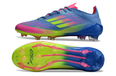Adidas F50 Elite TF Football Shoes - Blue/Pink/Yellow