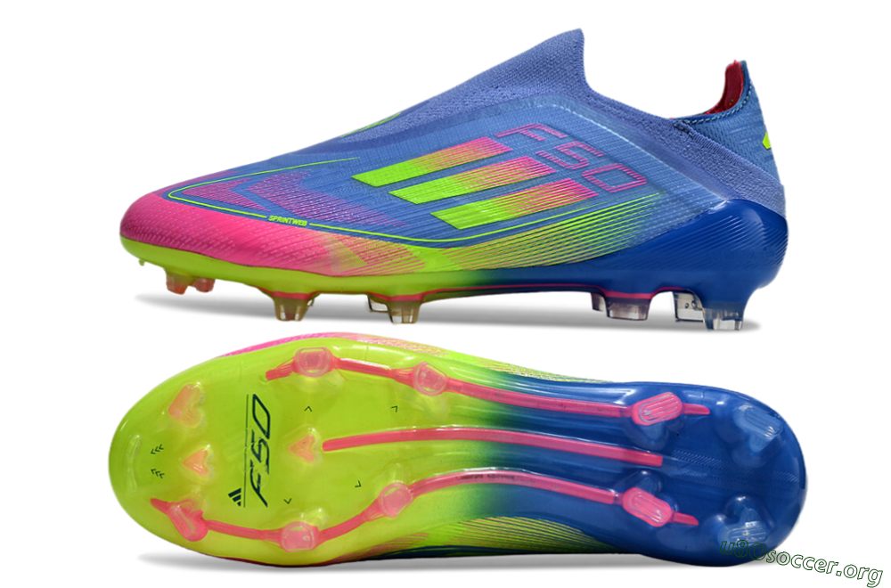 Adidas F50 Elite FG Football Boots - Blue/Pink/Yellow 1