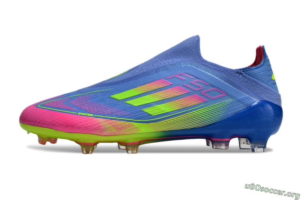 Adidas F50 Elite FG Football Boots - Blue/Pink/Yellow 3