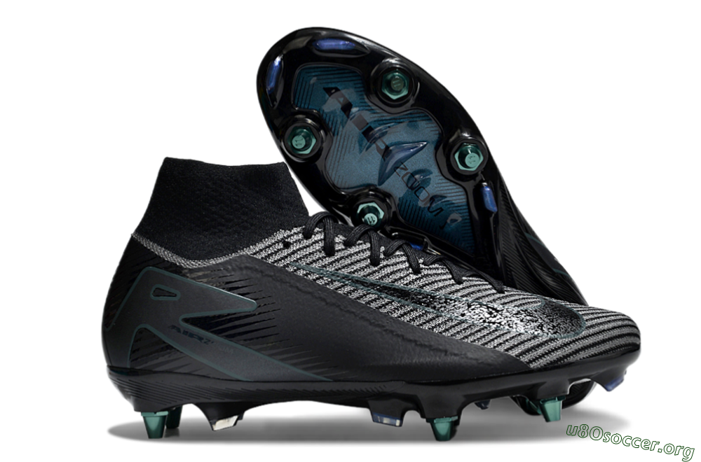 Nike Air Zoom Mercurial Superfly 10 Elite SG Football Boots - Black/Jade 2