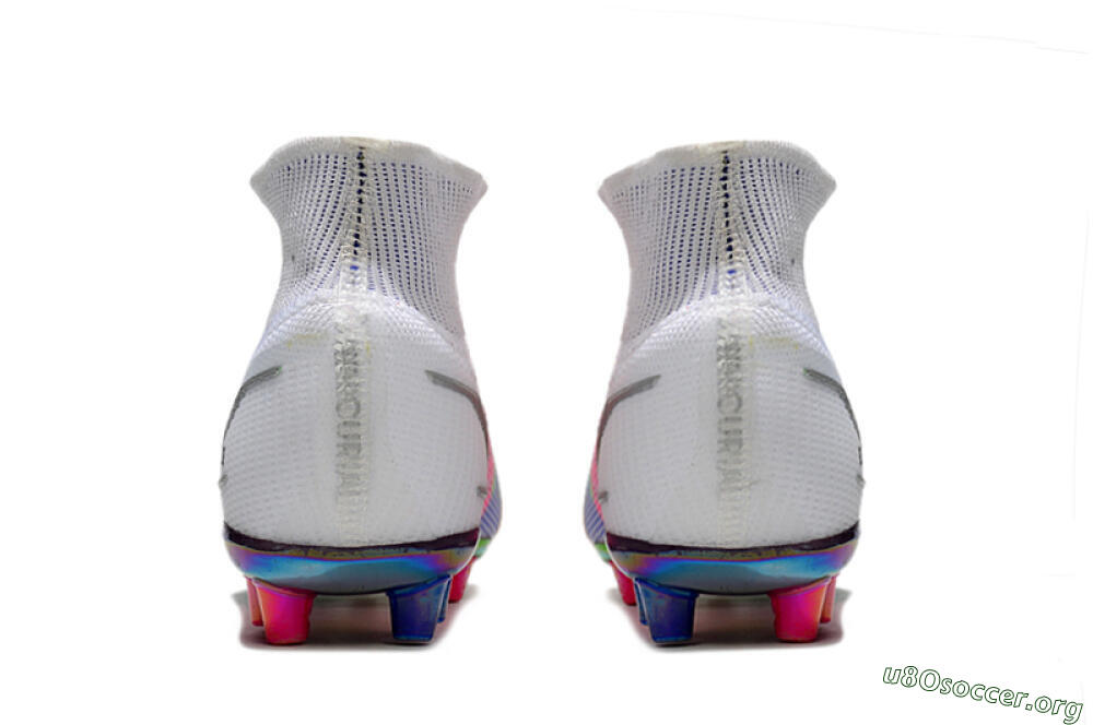 Nike Mercurial Superfly 8 Elite AG Football Boots - White/Pink/Blue/Yellow 5