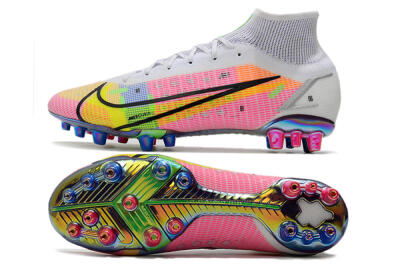 Nike Mercurial Superfly 8 Elite AG Football Boots - White/Pink/Blue/Yellow
