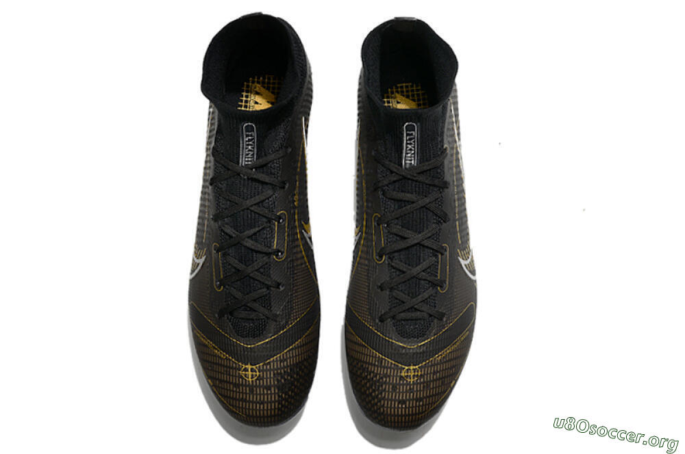 Nike Mercurial Superfly 8 Elite FG Football Boots - Black/Gold/Silver 4