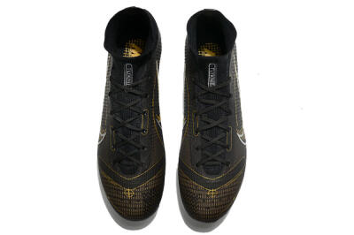 Nike Mercurial Superfly 8 Elite FG Football Boots - Black/Gold/Silver