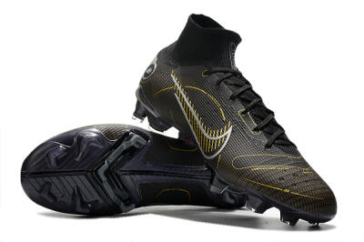 Nike Mercurial Superfly 8 Elite FG Football Boots - Black/Gold/Silver