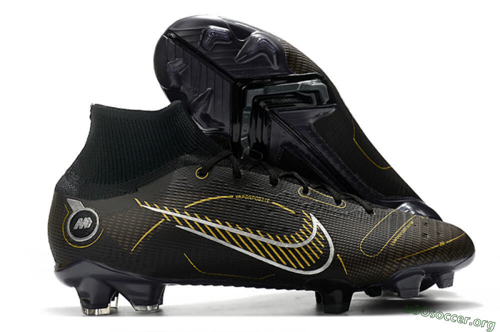 Nike Mercurial Superfly 8 Elite FG Football Boots - Black/Gold/Silver 2