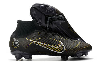 Nike Mercurial Superfly 8 Elite FG Football Boots - Black/Gold/Silver