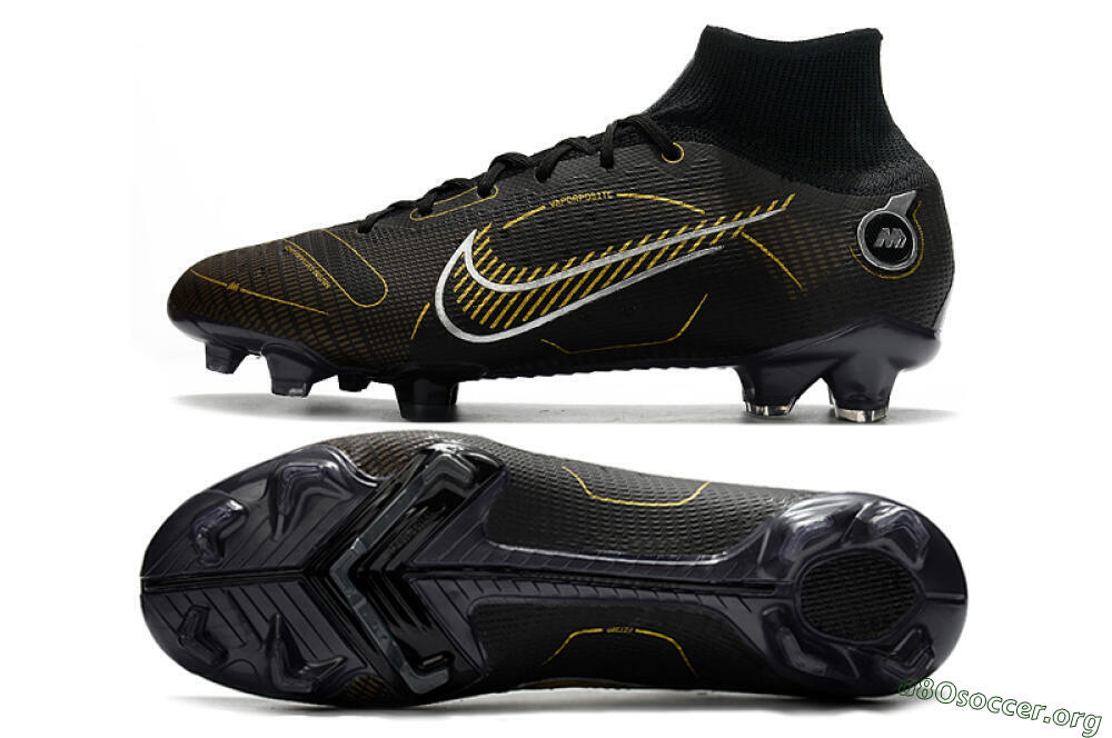 Nike Mercurial Superfly 8 Elite FG Football Boots - Black/Gold/Silver 1