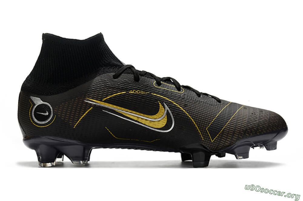 Nike Mercurial Superfly 8 Elite FG Football Boots - Black/Gold/Silver 7