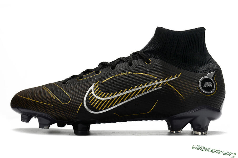 Nike Mercurial Superfly 8 Elite FG Football Boots - Black/Gold/Silver 3