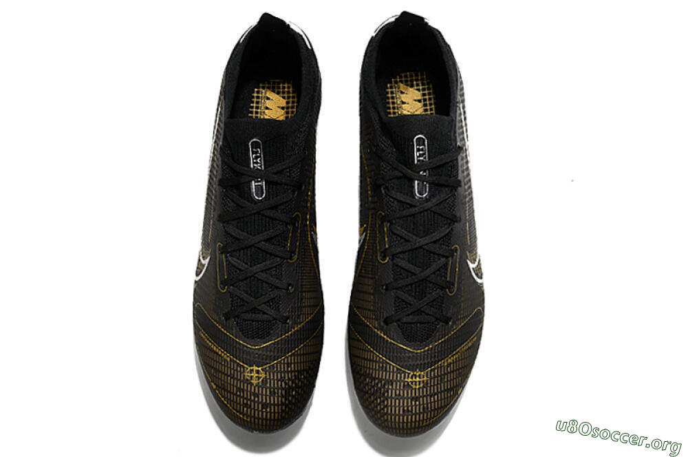 ike Mercurial Vapor 14 Elite FG Football Boots - Black/Gold/Silver 4