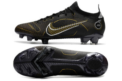 ike Mercurial Vapor 14 Elite FG Football Boots - Black/Gold/Silver