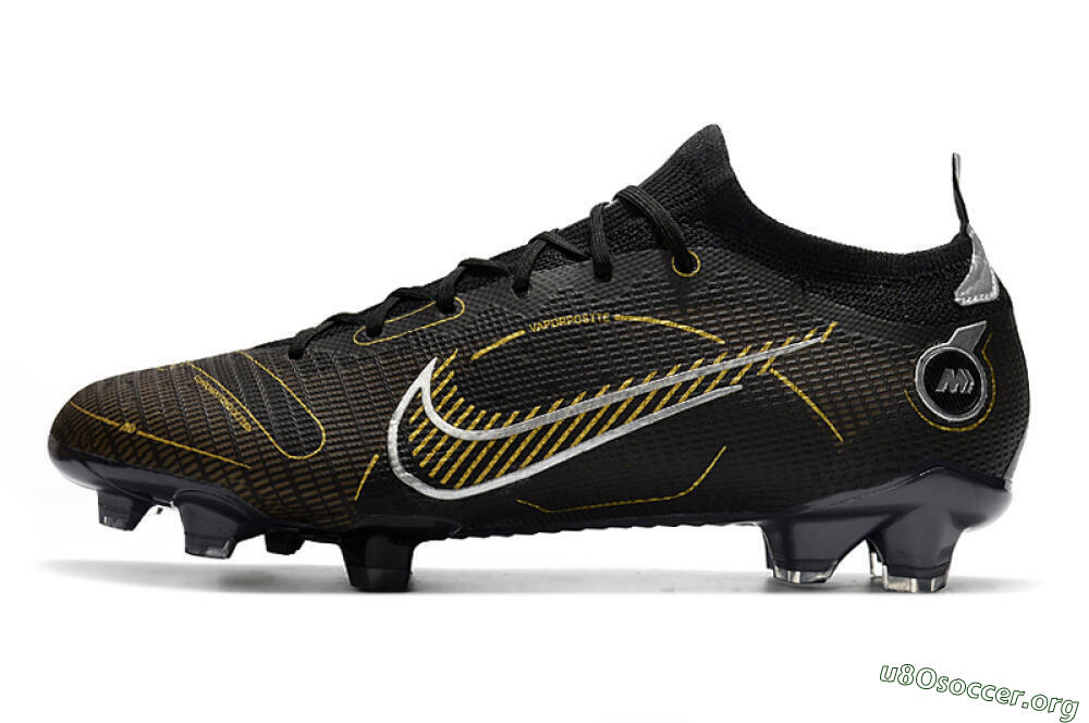 ike Mercurial Vapor 14 Elite FG Football Boots - Black/Gold/Silver 3