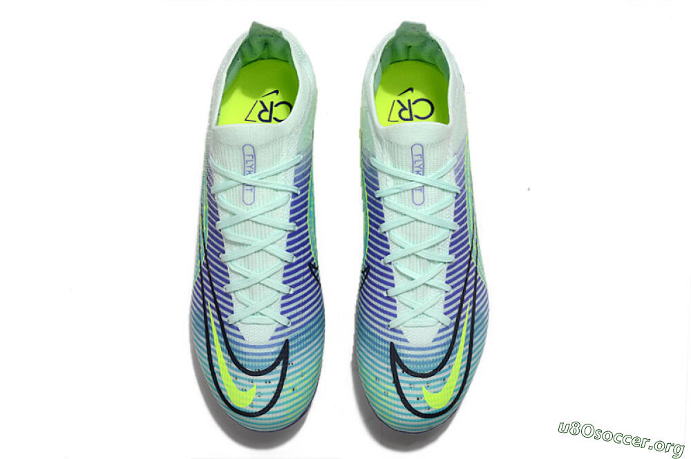 ike Mercurial Vapor 14 Elite FG Football Boots - Blue/Jade/Yellow 4