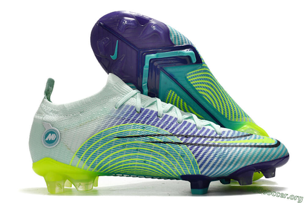 ike Mercurial Vapor 14 Elite FG Football Boots - Blue/Jade/Yellow 2