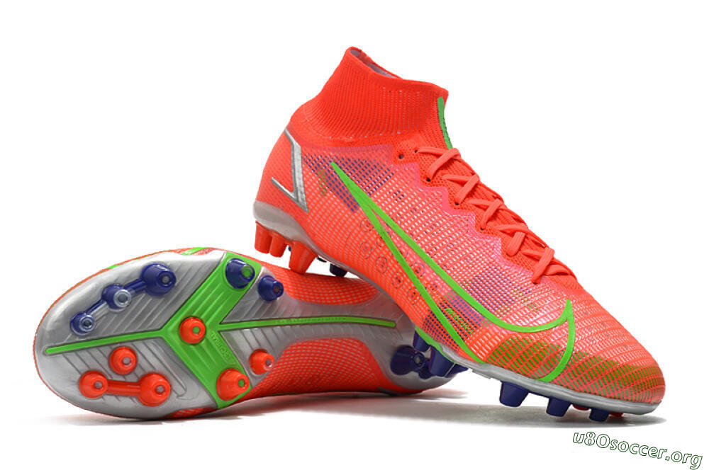 Nike Mercurial Superfly 8 Elite AG Football Boots - Red/Yellow/Silver 0