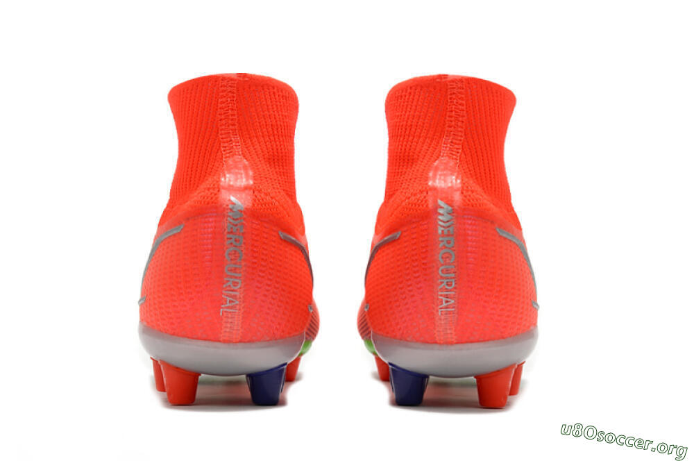 Nike Mercurial Superfly 8 Elite AG Football Boots - Red/Yellow/Silver 5