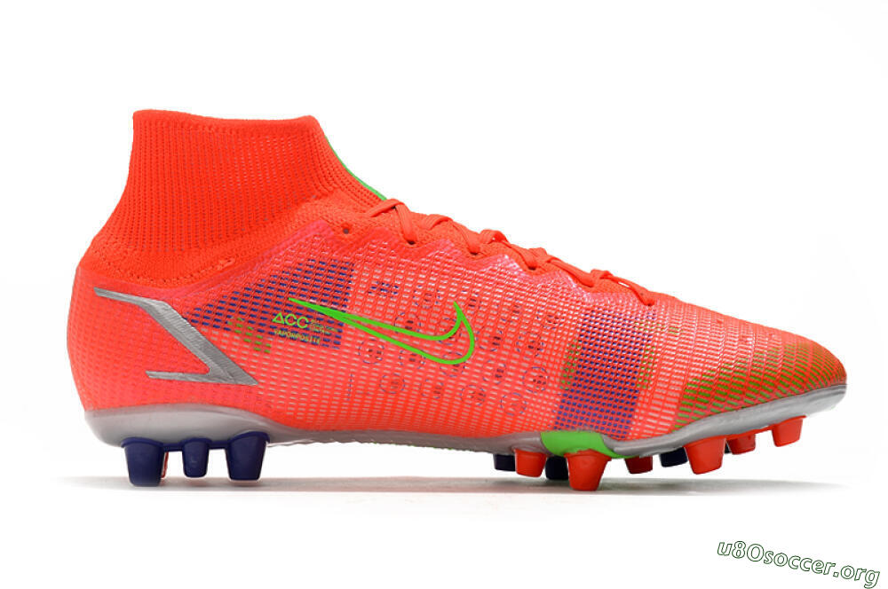 Nike Mercurial Superfly 8 Elite AG Football Boots - Red/Yellow/Silver 7