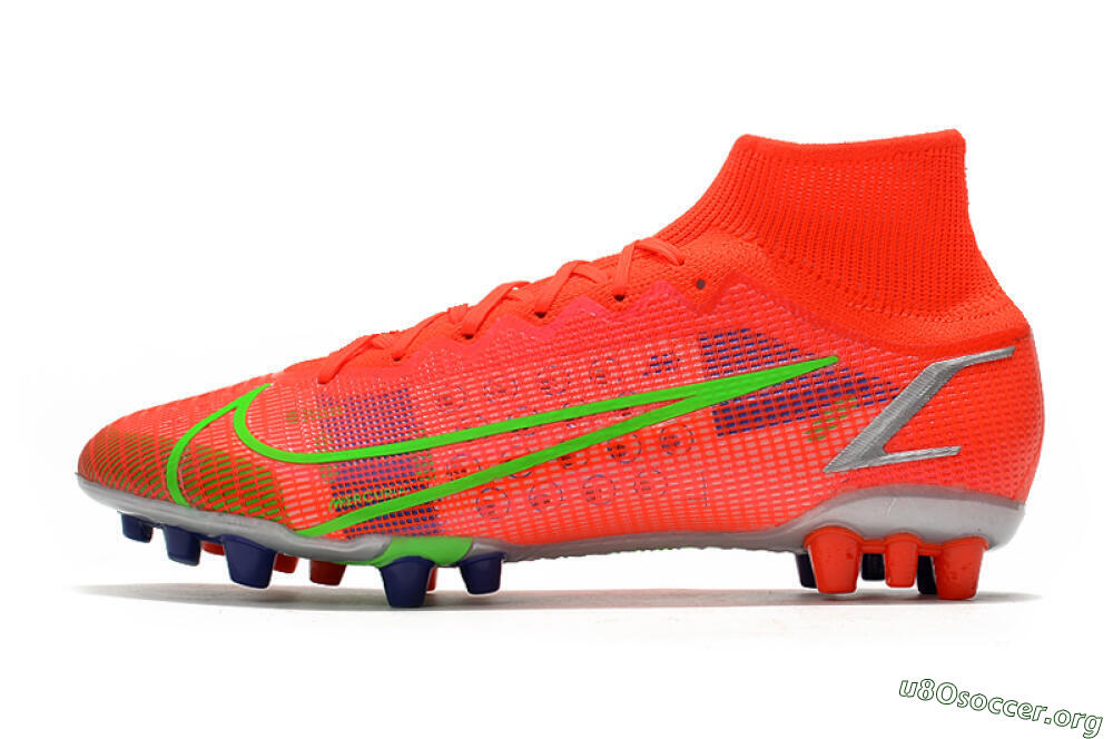 Nike Mercurial Superfly 8 Elite AG Football Boots - Red/Yellow/Silver 3