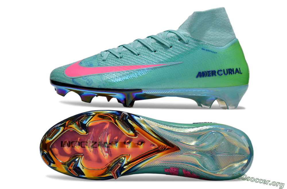 Nike Air Zoom Mercurial Superfly 10 Elite FG Football Boots - Jade/Pink/Yellow 1