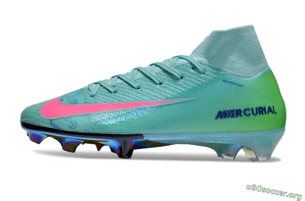Nike Air Zoom Mercurial Superfly 10 Elite FG Football Boots - Jade/Pink/Yellow 3