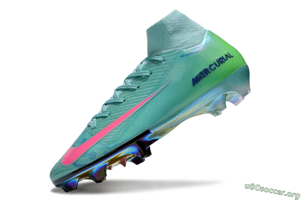Nike Air Zoom Mercurial Superfly 10 Elite FG Football Boots - Jade/Pink/Yellow 4