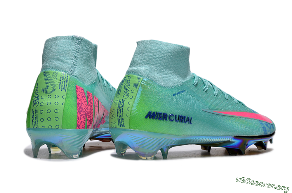Nike Air Zoom Mercurial Superfly 10 Elite FG Football Boots - Jade/Pink/Yellow 6