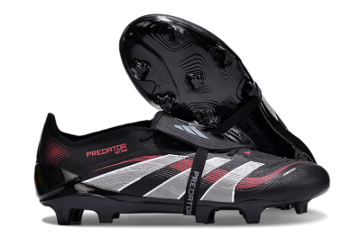 Adidas Predator Elite Foldover Tongue 2025 Stealth Victory FG Football Boots - Black/White/Red