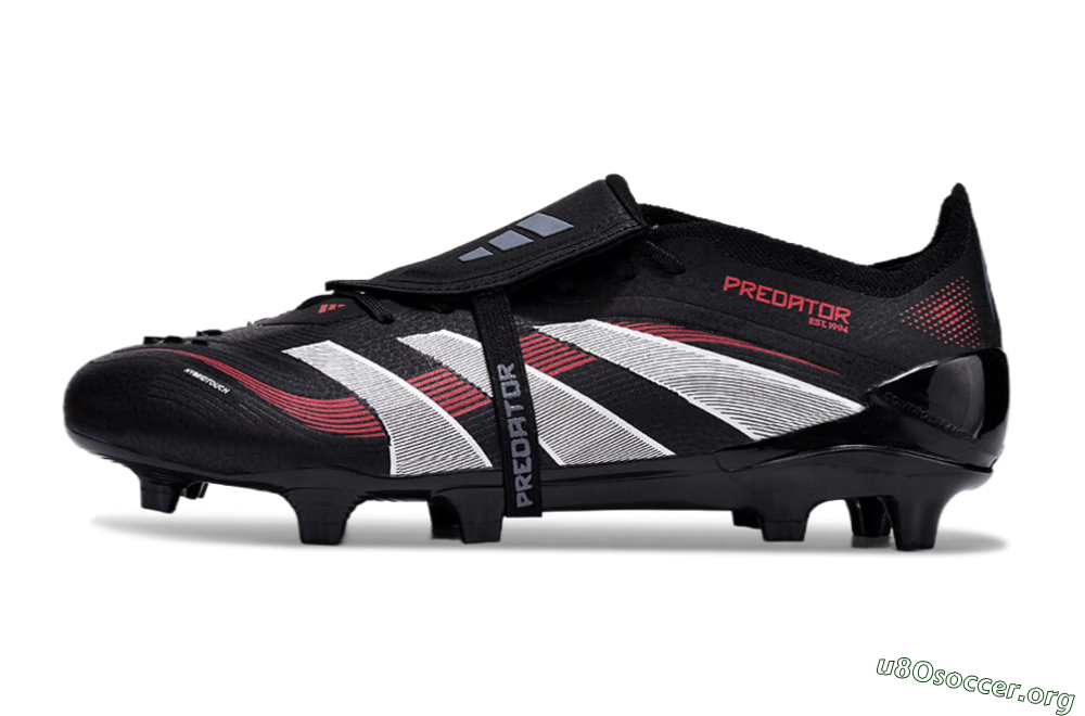 Adidas Predator Elite Foldover Tongue 2025 Stealth Victory FG Football Boots - Black/White/Red 3