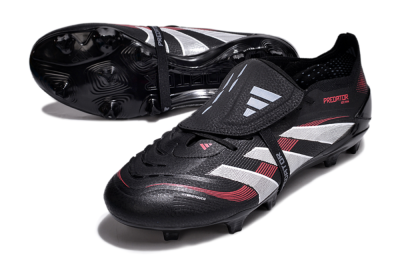 Adidas Predator Elite Foldover Tongue 2025 Stealth Victory FG Football Boots - Black/White/Red